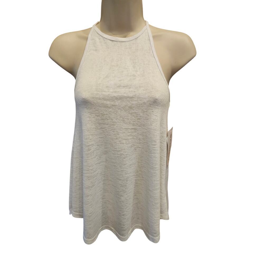 NWT Breezy high neck tank XXS white athleta active top yoga gym running cute